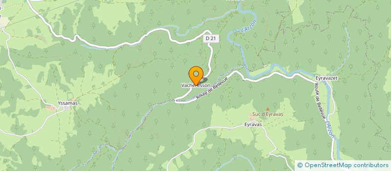 localisation de l'entreprise MONSIEUR JOHAN PARDON  BELLEVUE-LA-MONTAGNE