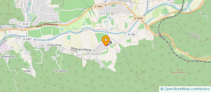 localisation de l'entreprise MONSIEUR JOHAN PENA  LES AIRES