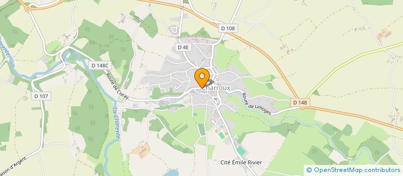 localisation de l'entreprise MONSIEUR JOHAN RACOFIER  CHARROUX