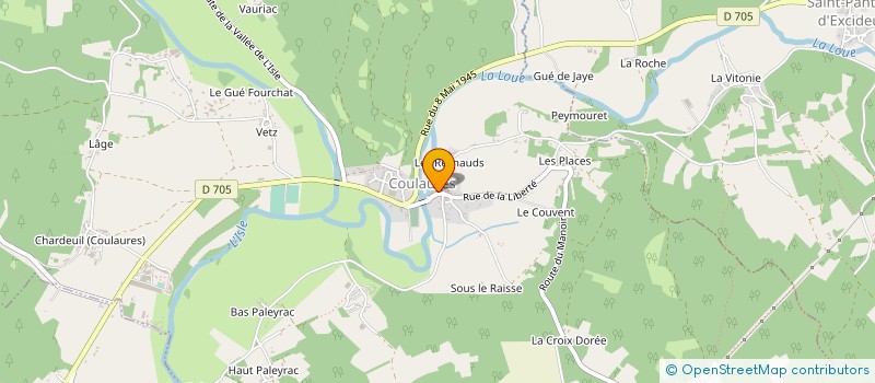 localisation de l'entreprise MONSIEUR JOHAN RAZAT  COULAURES