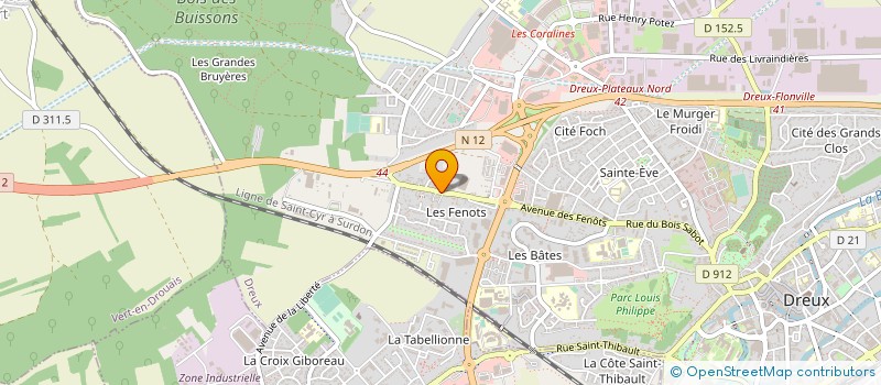 localisation de l'entreprise MONSIEUR JOHAN ROUSSEAU  DREUX