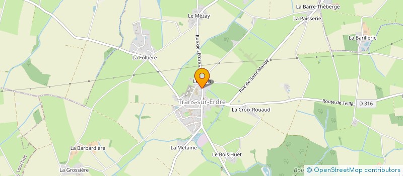 localisation de l'entreprise MONSIEUR JOHAN SQUELARD  TRANS-SUR-ERDRE