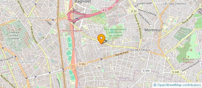 localisation de l'entreprise MONSIEUR JOHAN STEPHANE PELAGE à MONTREUIL