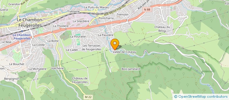 localisation de l'entreprise MONSIEUR JOHAN TESSIER  LE CHAMBON-FEUGEROLLES