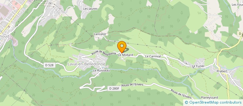 localisation de l'entreprise MONSIEUR JOHAN VALLIER  LAVAL-EN-BELLEDONNE