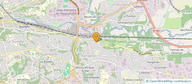 localisation de l'entreprise MONSIEUR JOHAN VERDIER-MATAYRON  QUIMPER