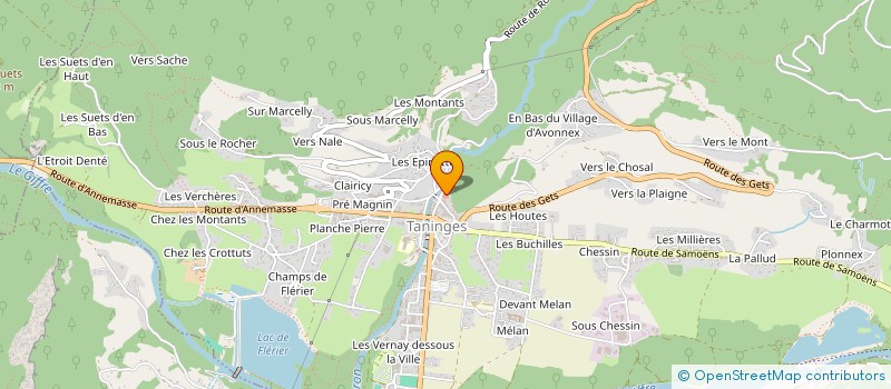 localisation de l'entreprise MONSIEUR JOHANN ASTORG  TANINGES