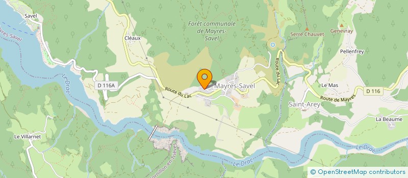 localisation de l'entreprise MONSIEUR JOHANN BLANC  MAYRES-SAVEL