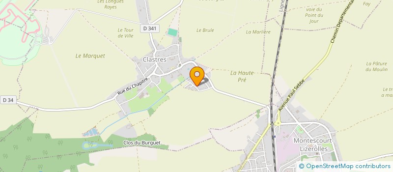 localisation de l'entreprise MONSIEUR JOHANN FLOURY  CLASTRES