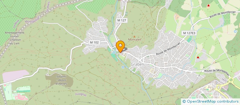 localisation de l'entreprise MONSIEUR JOHANN FOMBONNE  GRABELS