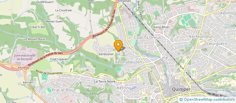 localisation de l'entreprise MONSIEUR JOHANN GUERREAU  QUIMPER
