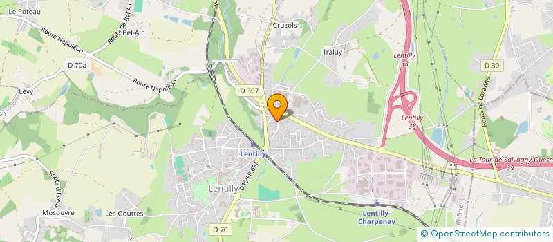 localisation de l'entreprise MONSIEUR JOHANN LEBEL  LENTILLY