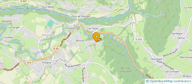 localisation de l'entreprise MONSIEUR JOHANN MEIGNEN  FILLINGES