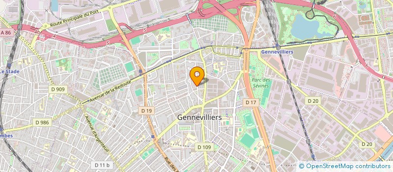 localisation de l'entreprise MONSIEUR JOHANN OUTERBAH  GENNEVILLIERS
