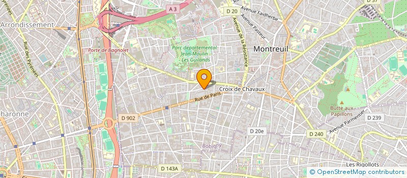 localisation de l'entreprise MONSIEUR JOHANN POUPONNOT à MONTREUIL
