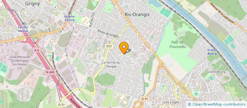 localisation de l'entreprise MONSIEUR JOHANNES COETZEE  RIS-ORANGIS