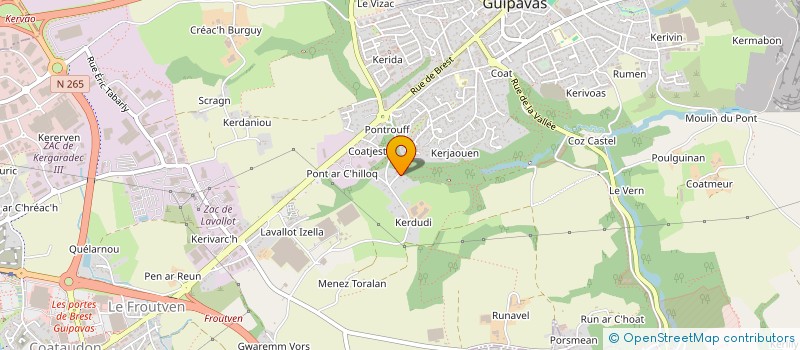 localisation de l'entreprise MONSIEUR JOHANNES PRIMO  GUIPAVAS