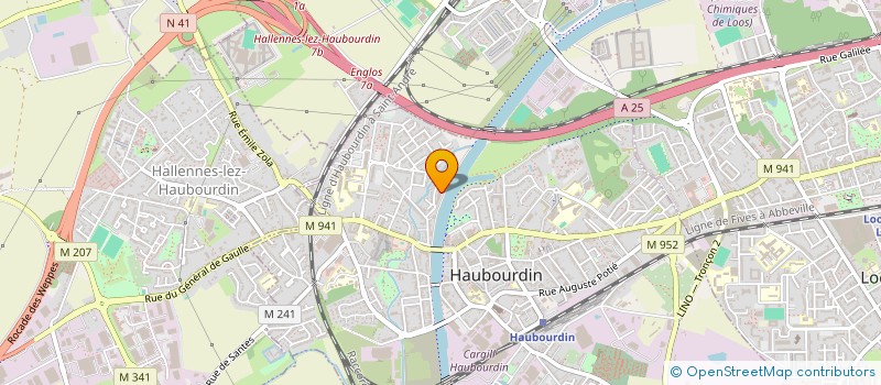 localisation de l'entreprise MONSIEUR JOHANNY CARIEN  HAUBOURDIN