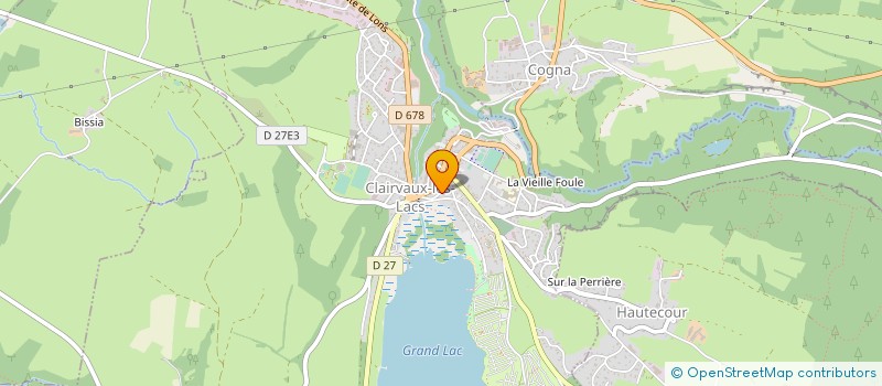 localisation de l'entreprise MONSIEUR JOHN BAILLY BAZIN à CLAIRVAUX-LES-LACS