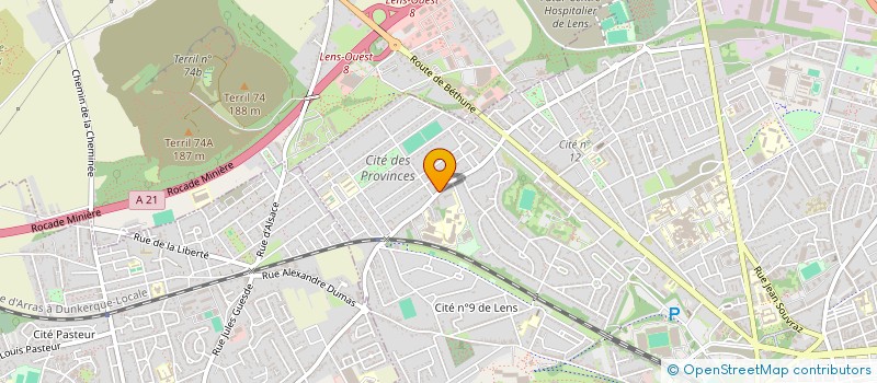 localisation de l'entreprise MONSIEUR JOHN BERTAUX à LENS