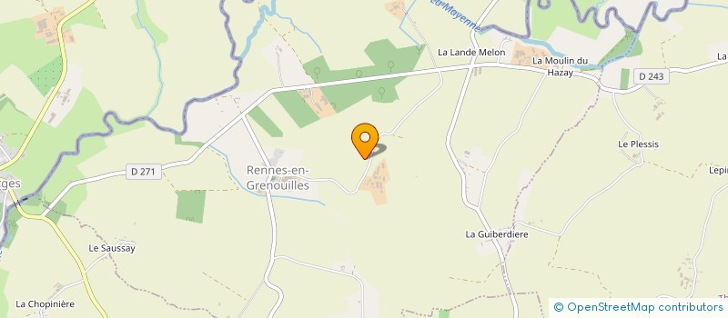 localisation de l'entreprise MONSIEUR JOHN BOULANT  RENNES-EN-GRENOUILLES