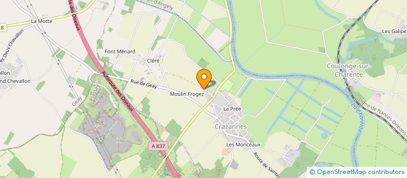 localisation de l'entreprise MONSIEUR JOHN BYRON  CRAZANNES