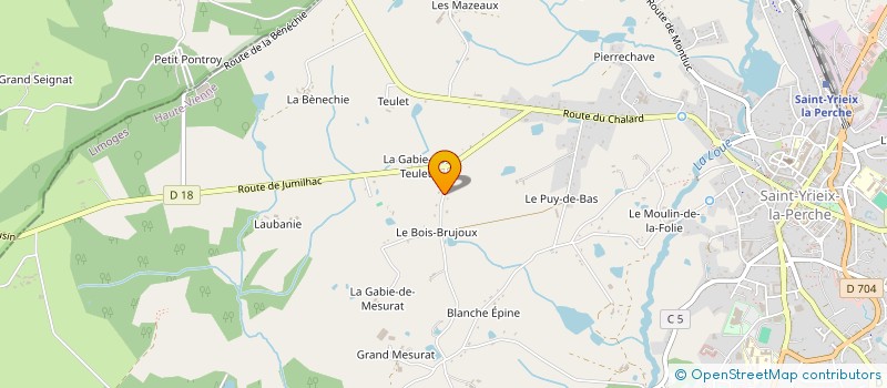 localisation de l'entreprise MONSIEUR JOHN CARR à COUSSAC-BONNEVAL