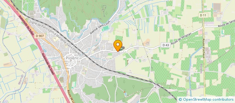 localisation de l'entreprise MONSIEUR JOHN GUERRET  PIOLENC