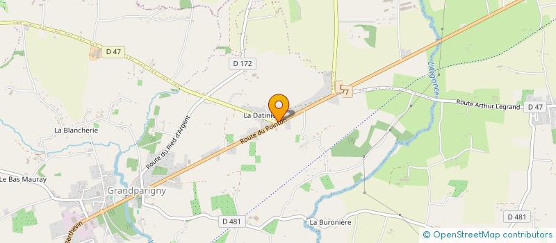 localisation de l'entreprise MONSIEUR JOHN HUDSON  GRANDPARIGNY