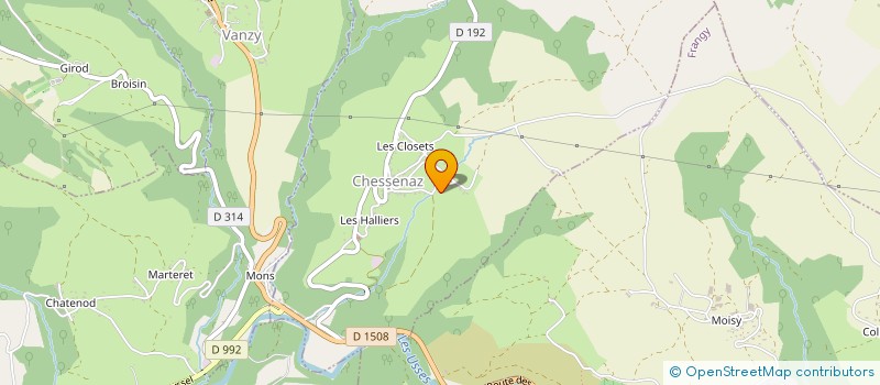 localisation de l'entreprise MONSIEUR JOHN JACQUEMET  CHESSENAZ