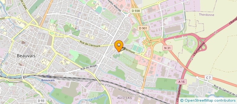 localisation de l'entreprise MONSIEUR JOHN LAMBERGIER  BEAUVAIS