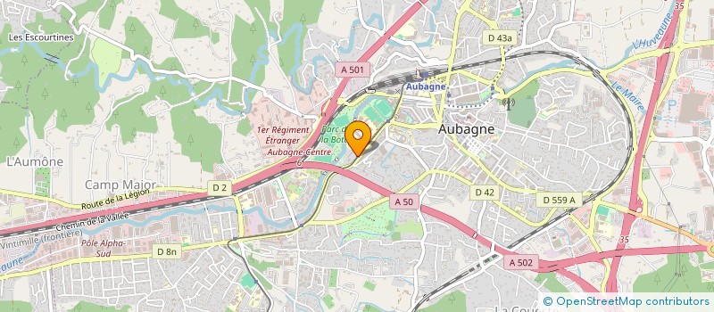 localisation de l'entreprise MONSIEUR JOHN LAVAUD  AUBAGNE