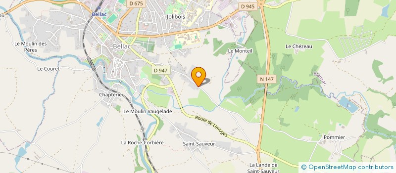 localisation de l'entreprise MONSIEUR JOHN MENDOZA  BELLAC