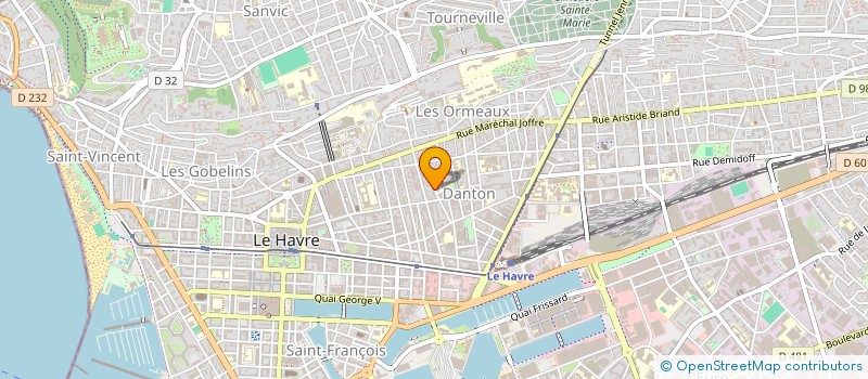 localisation de l'entreprise MONSIEUR JOHN MENDY  LE HAVRE