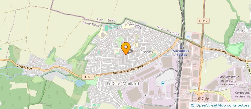 localisation de l'entreprise MONSIEUR JOHN MISSAGE  FOSSES