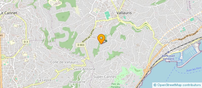 localisation de l'entreprise MONSIEUR JOHN MYLES MURRAY  VALLAURIS