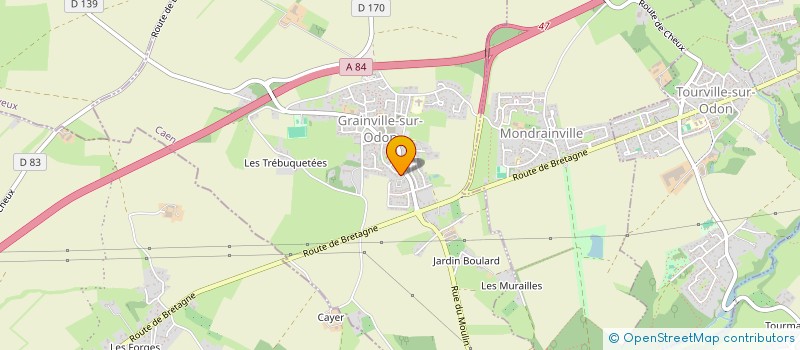 localisation de l'entreprise MONSIEUR JOHN NICHET  GRAINVILLE-SUR-ODON