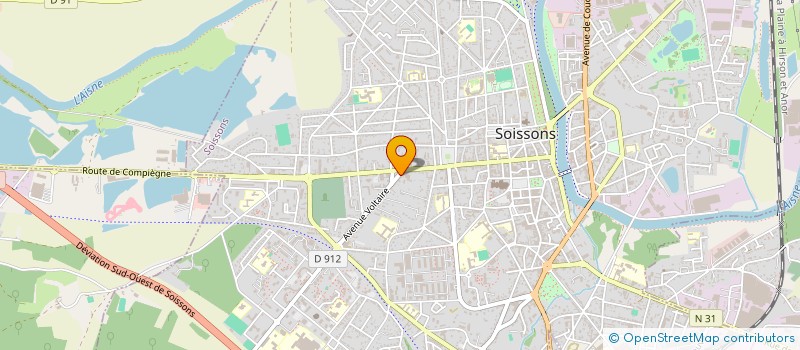 localisation de l'entreprise MONSIEUR JOHN PAUL OUKO à SOISSONS