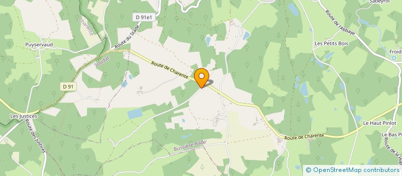 localisation de l'entreprise MONSIEUR JOHN RYAN  BUSSIERE-BADIL