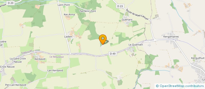 localisation de l'entreprise MONSIEUR JOHN SHERRIFF  TREBRIVAN