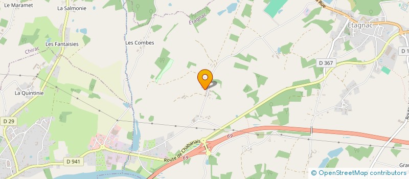 localisation de l'entreprise MONSIEUR JOHN SLOCOMBE  ETAGNAC