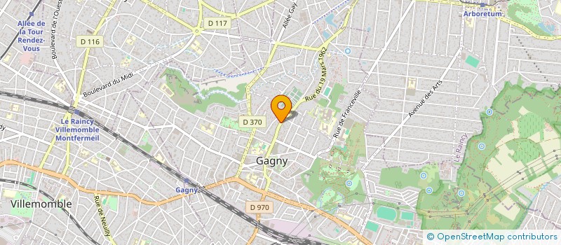localisation de l'entreprise MONSIEUR JOHN WARD  GAGNY