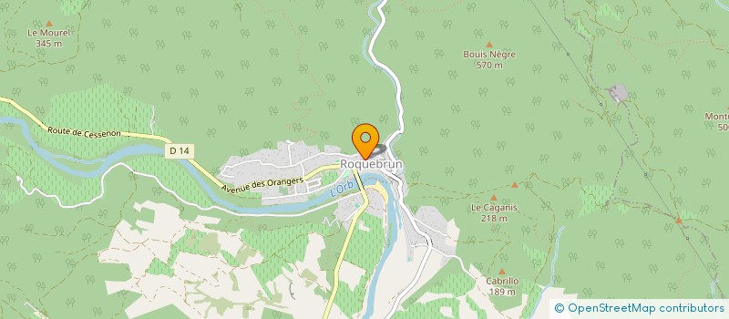 localisation de l'entreprise MONSIEUR JOHN WATSON  ROQUEBRUN