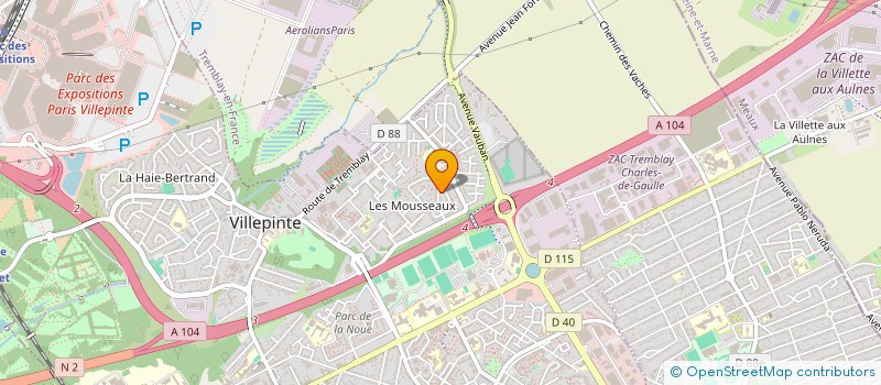 localisation de l'entreprise MONSIEUR JOHNNY BOSSE  VILLEPINTE