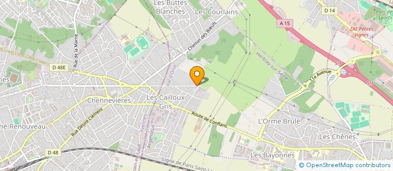 localisation de l'entreprise MONSIEUR JOHNNY BRUN  HERBLAY-SUR-SEINE