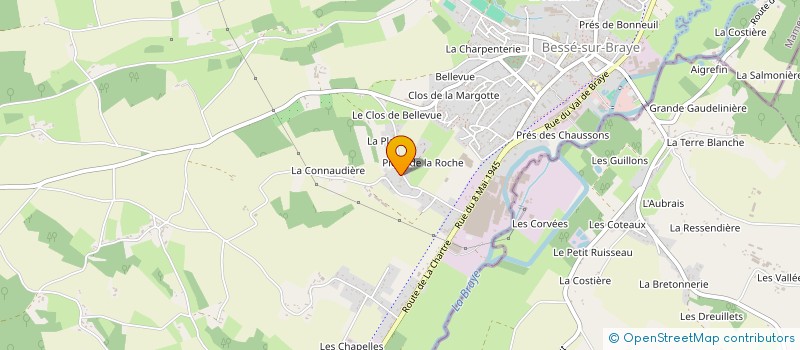 localisation de l'entreprise MONSIEUR JOHNNY DE OLIVEIRA CUNHA  BESSE-SUR-BRAYE