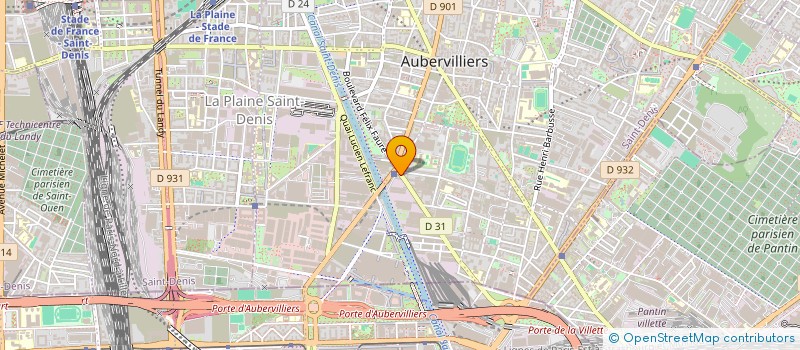 localisation de l'entreprise MONSIEUR JOHNNY DELVEAUX  AUBERVILLIERS