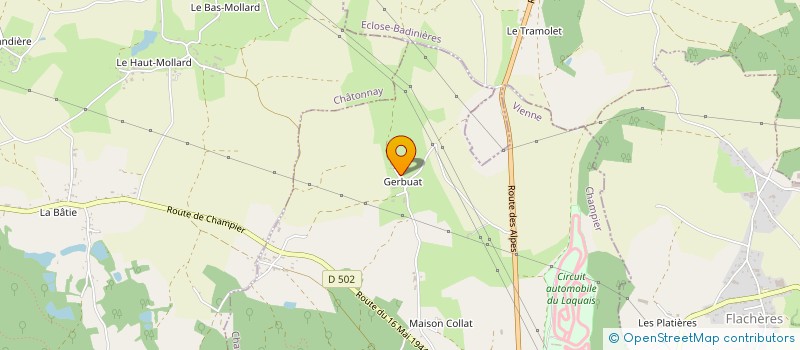 localisation de l'entreprise MONSIEUR JOHNNY DUCHENE  CHAMPIER