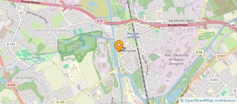 localisation de l'entreprise MONSIEUR JOHNNY DUVINAGE à DOUAI