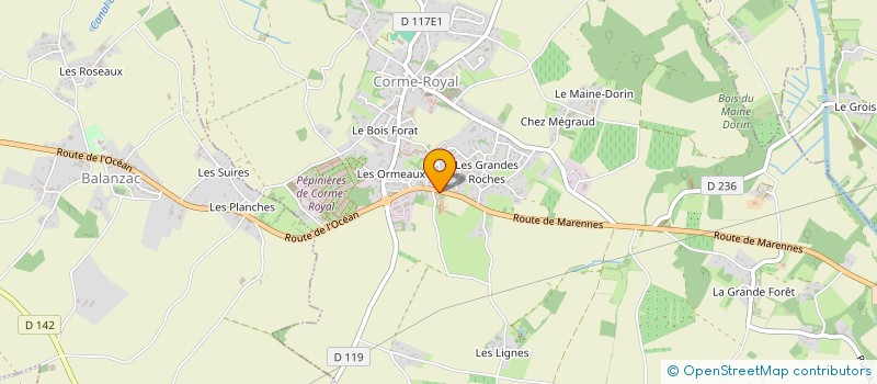 localisation de l'entreprise MONSIEUR JOHNNY LANDREAU  CORME-ROYAL